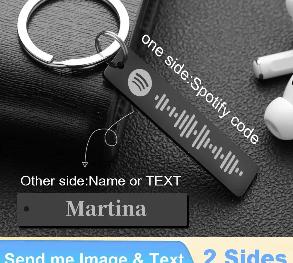 Personalized Spotify Code Keychain