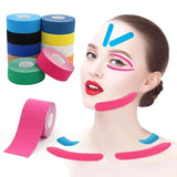 Face lifting tape for reducing sagging and contouring the jawline