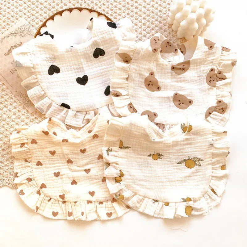 Stylish and absorbent baby bib set