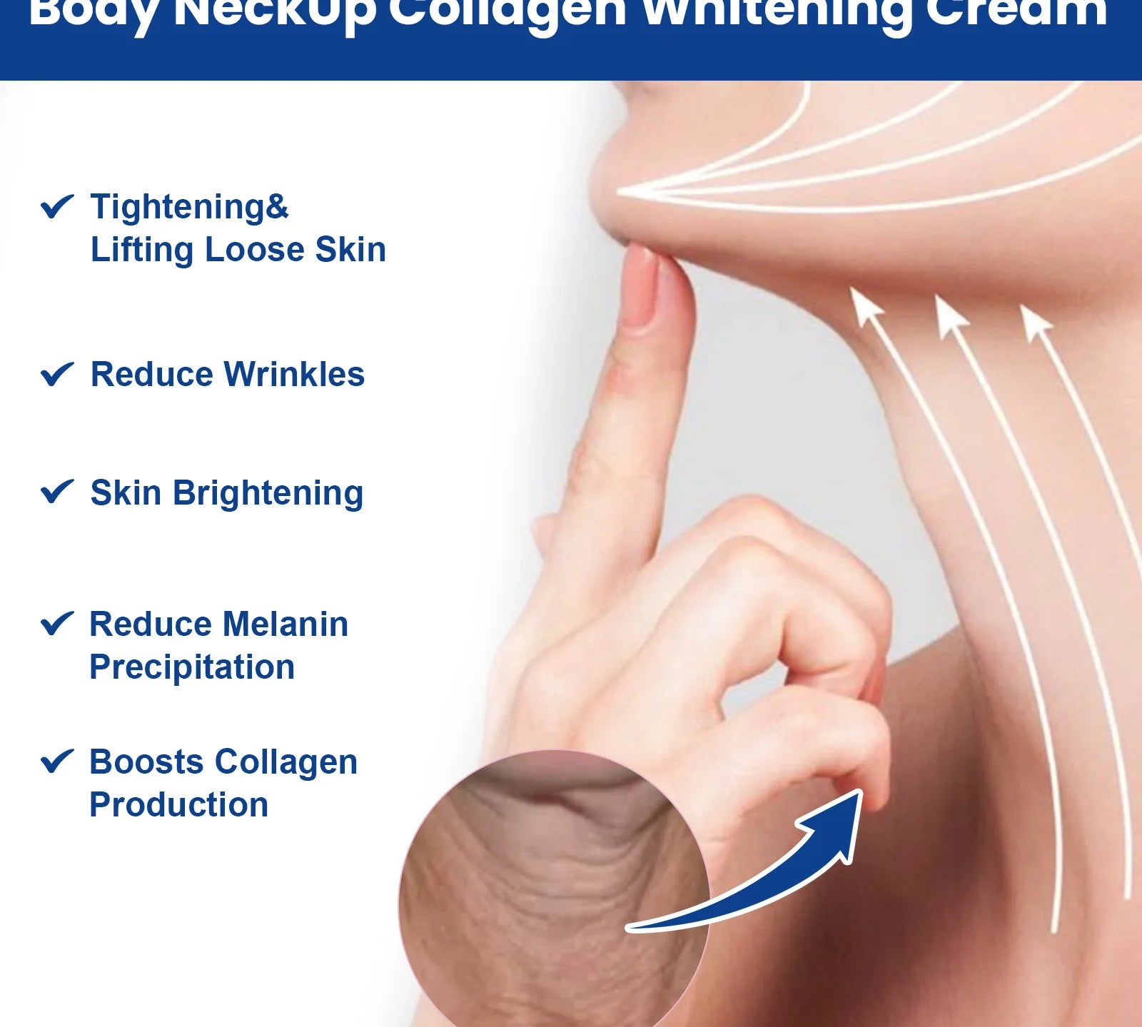Collagen-rich neck firming cream for smoother, youthful skin