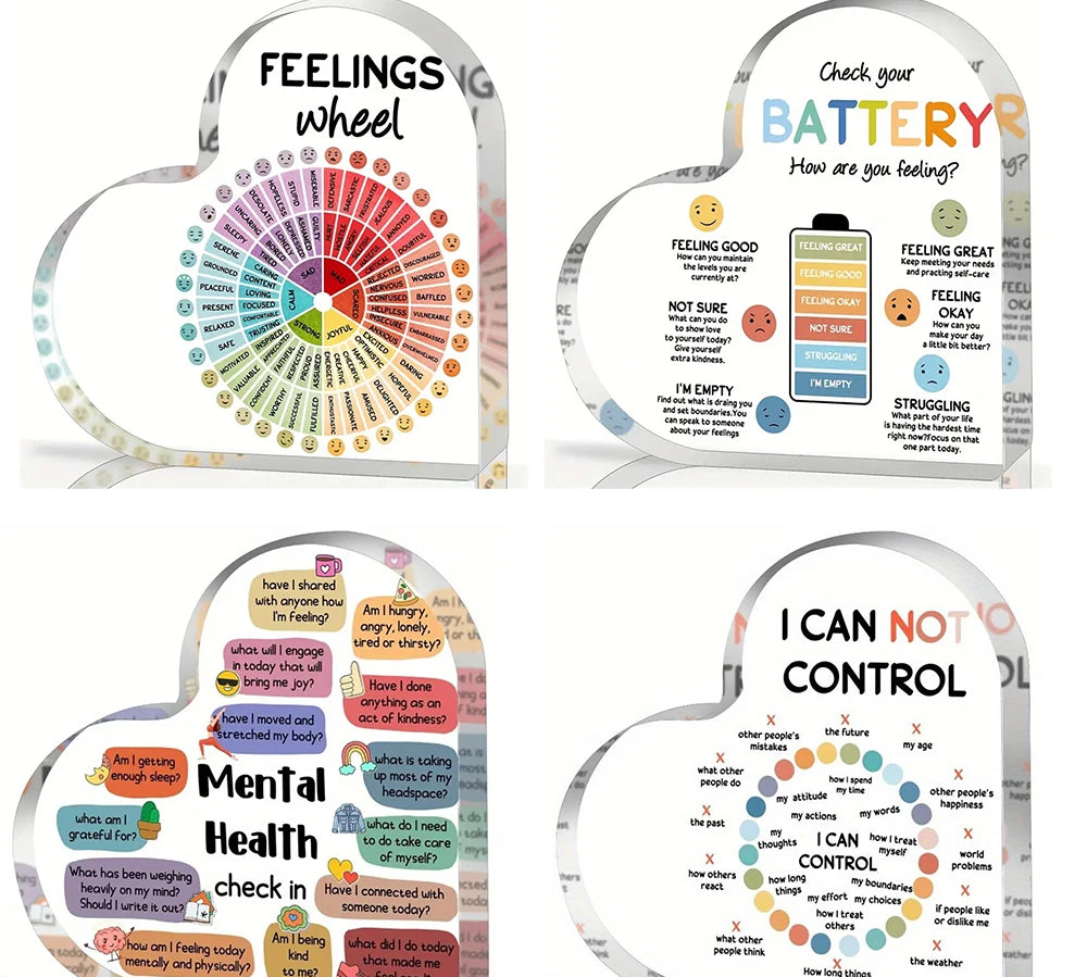 Mental health affirmation acrylic sign for daily motivation