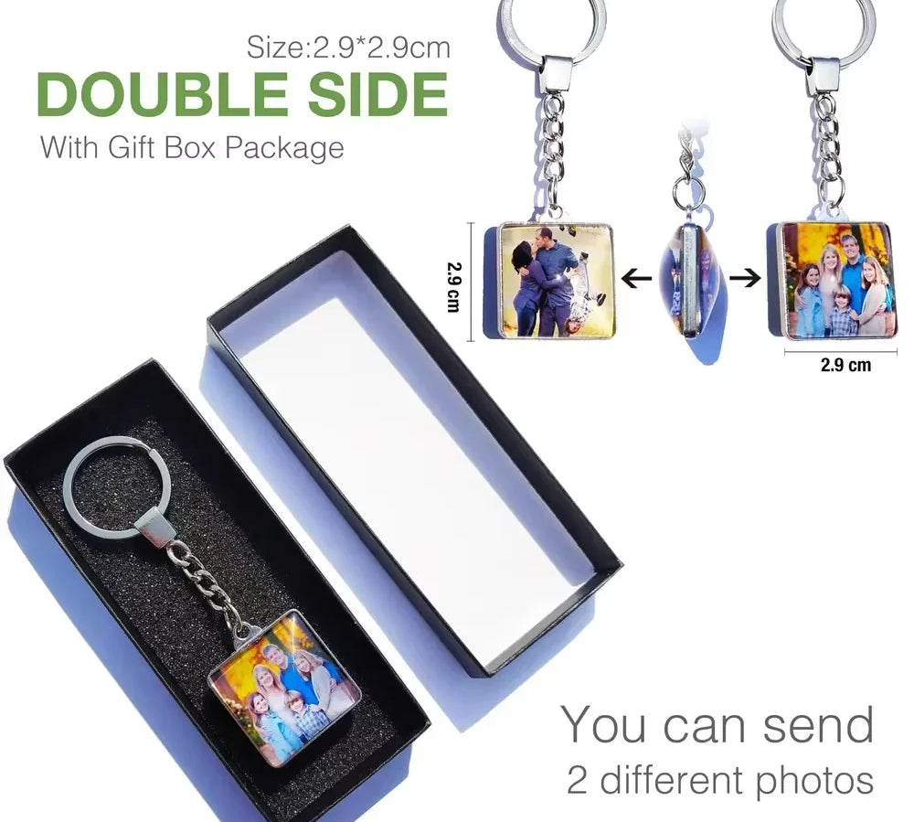 Custom Double-Sided Photo Keychain