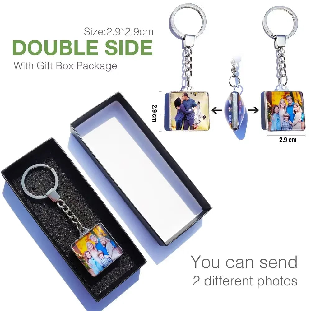 Custom Double-Sided Photo Keychain