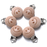 Beech Wooden Pacifier Clips