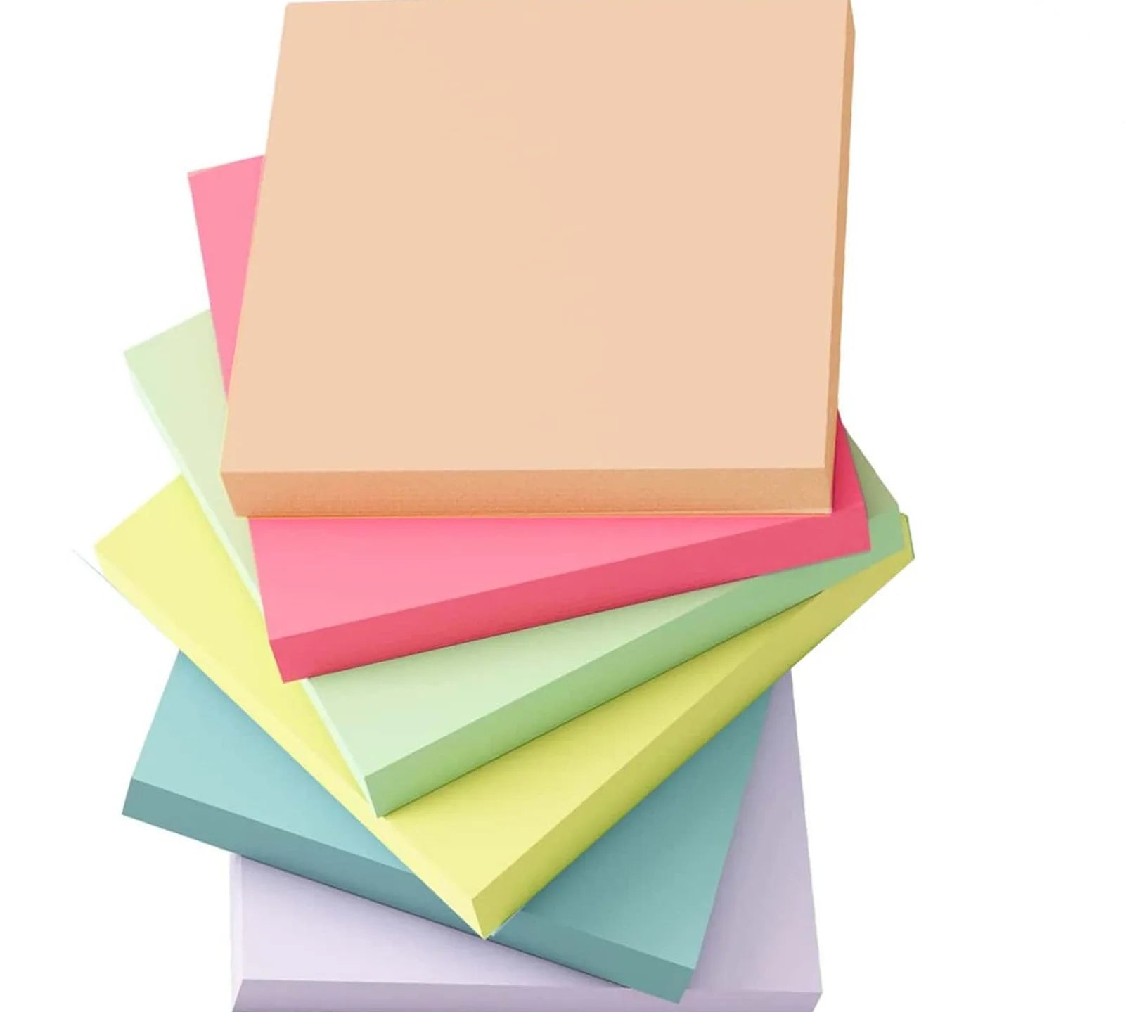 6 Pcs Fluorescent Sticky Notes