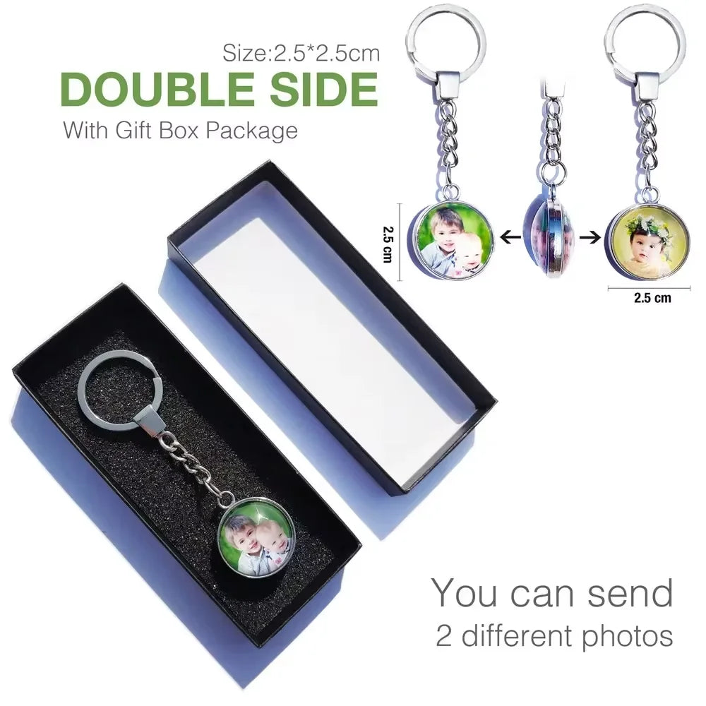Custom Double-Sided Photo Keychain