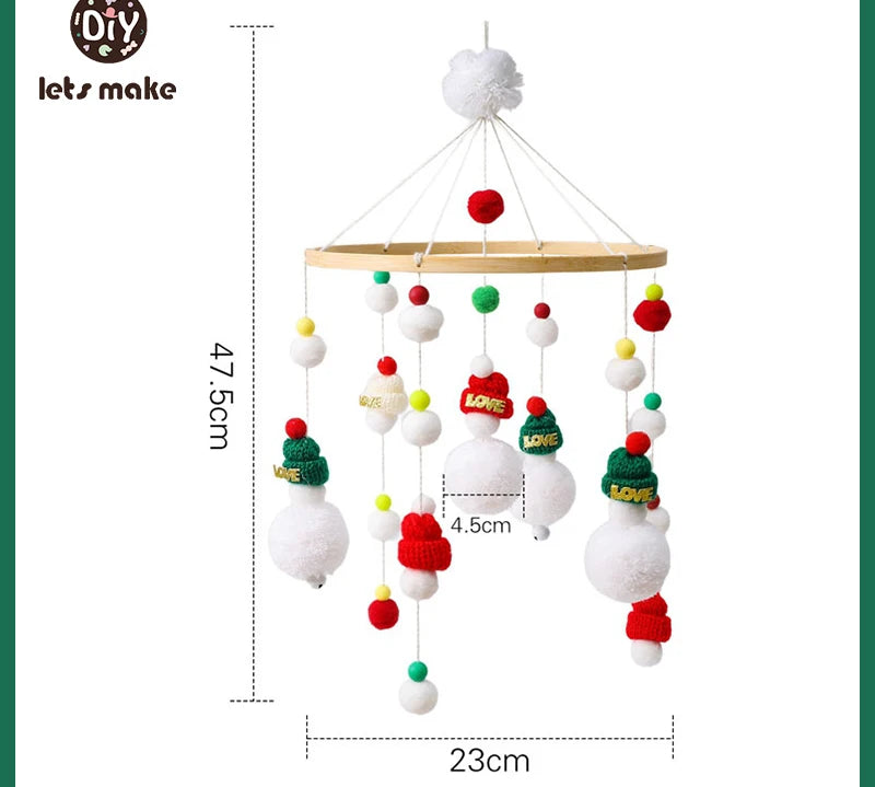 Wooden Baby Rattle Mobile