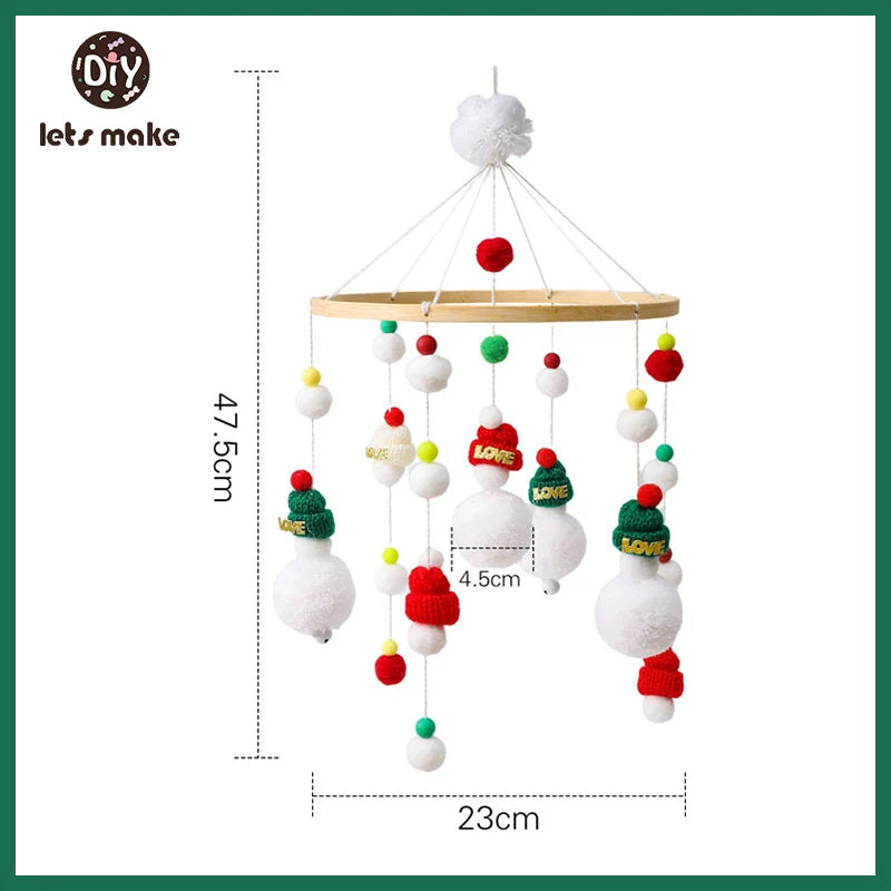 Wooden Baby Rattle Mobile