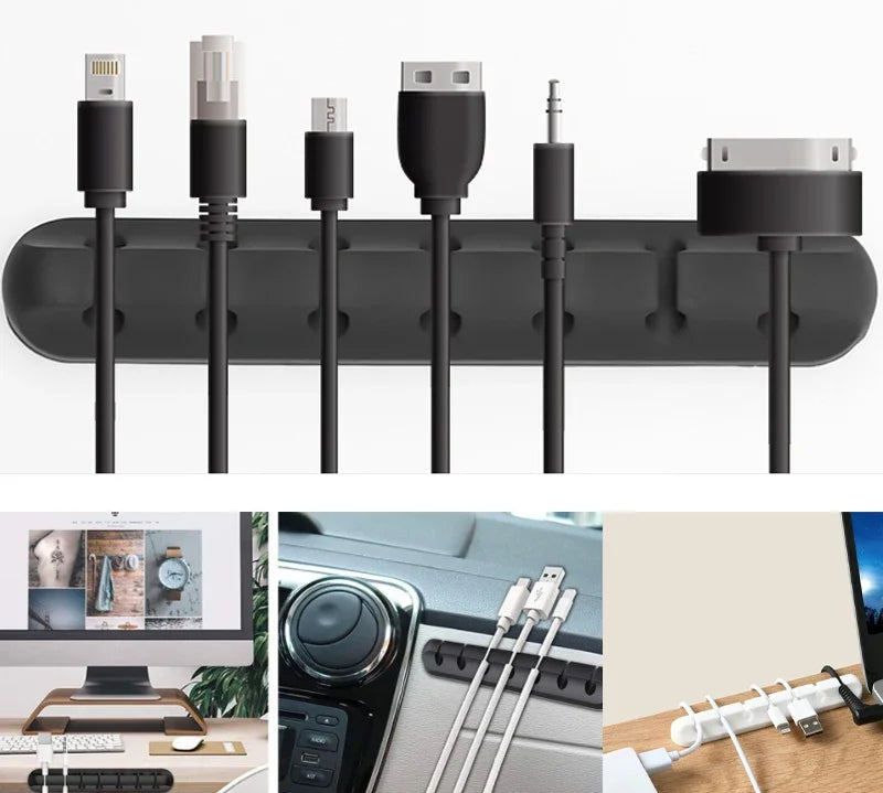 Cord management clips for home or office use