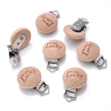 Beech Wooden Pacifier Clips