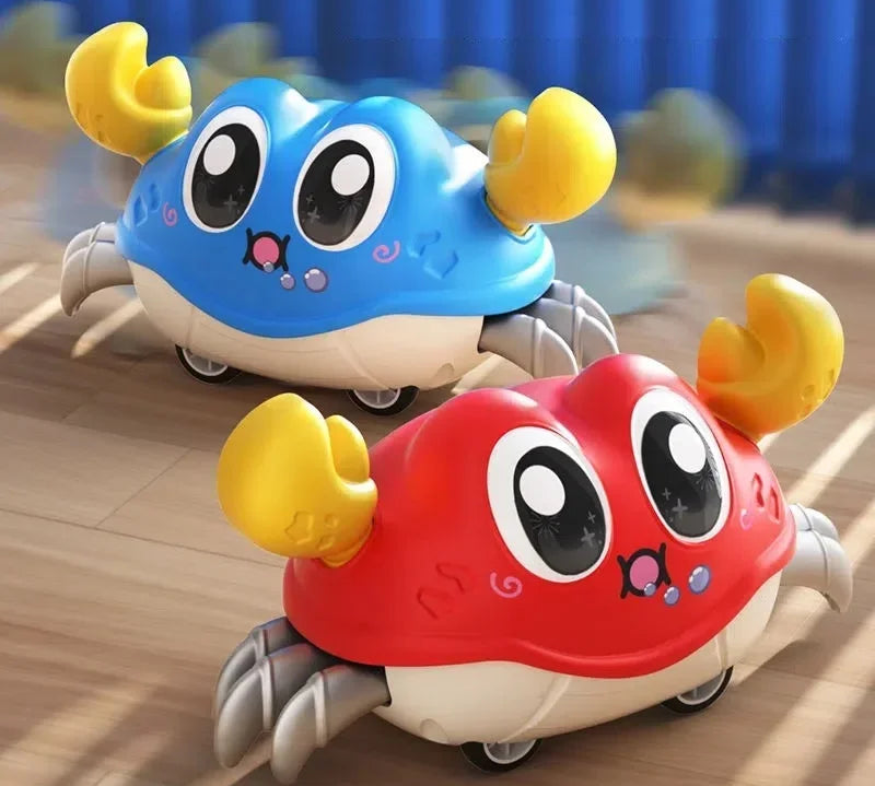 Crawling crab toy for babies with lights and sound