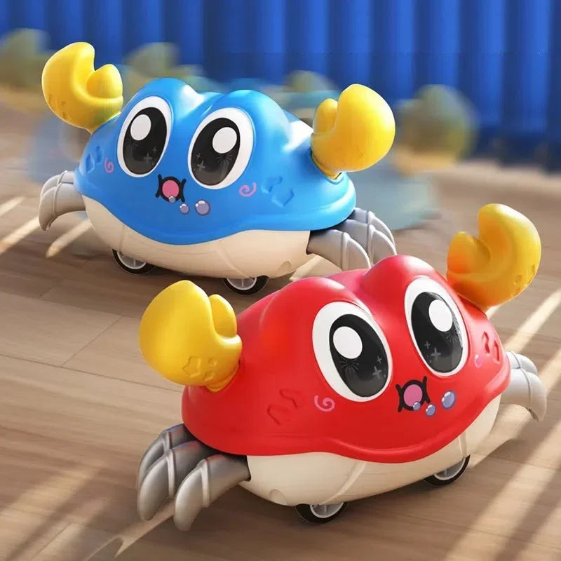 Crawling crab toy for babies with lights and sound