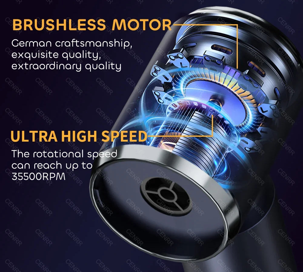 Portable handheld vacuum for car interior cleaning