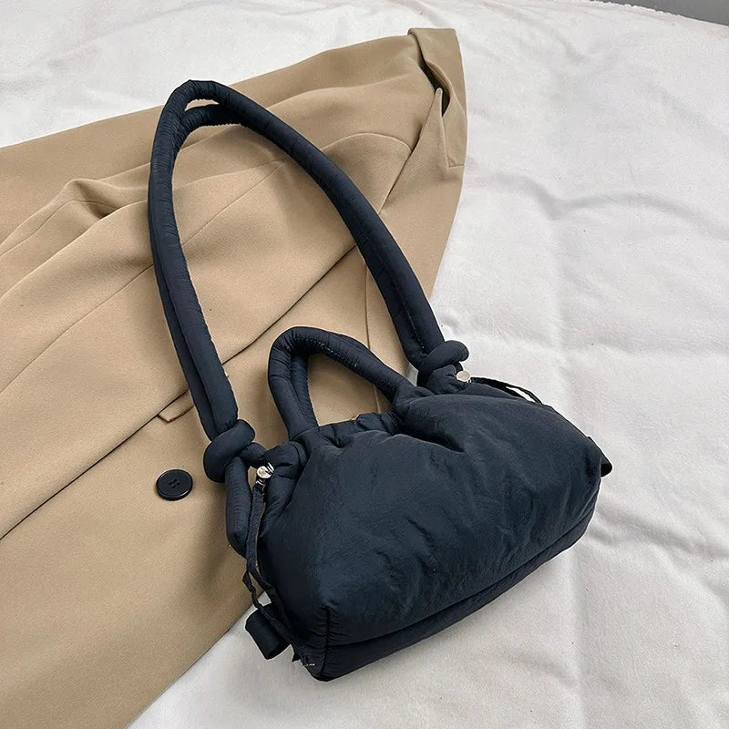 Soft Dacron Crossbody Bag Mini Tote | Fabric Shoulder Bag