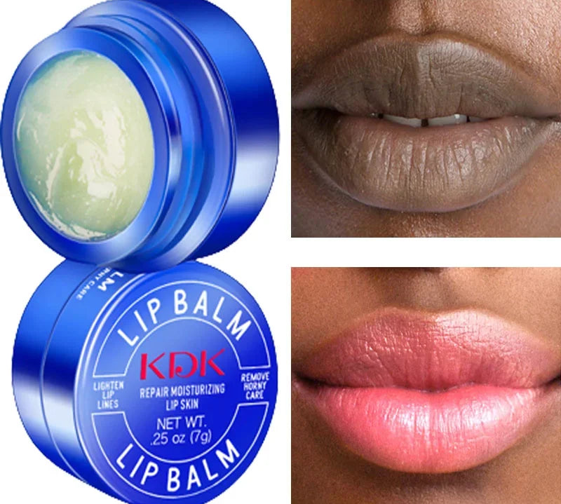 Dark lip balm and melanin lip mask for pigmented lips