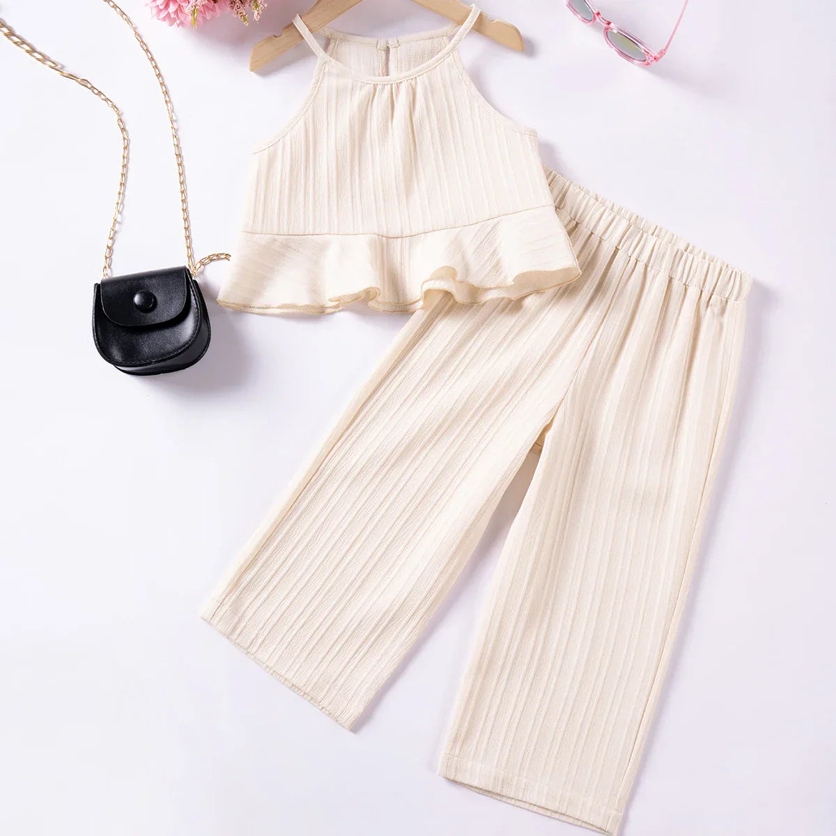 Summer suspenders ruffles