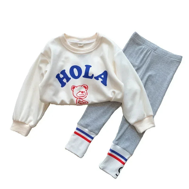 Autumn Children's Fashionable Sports Two-piece Sets Girl