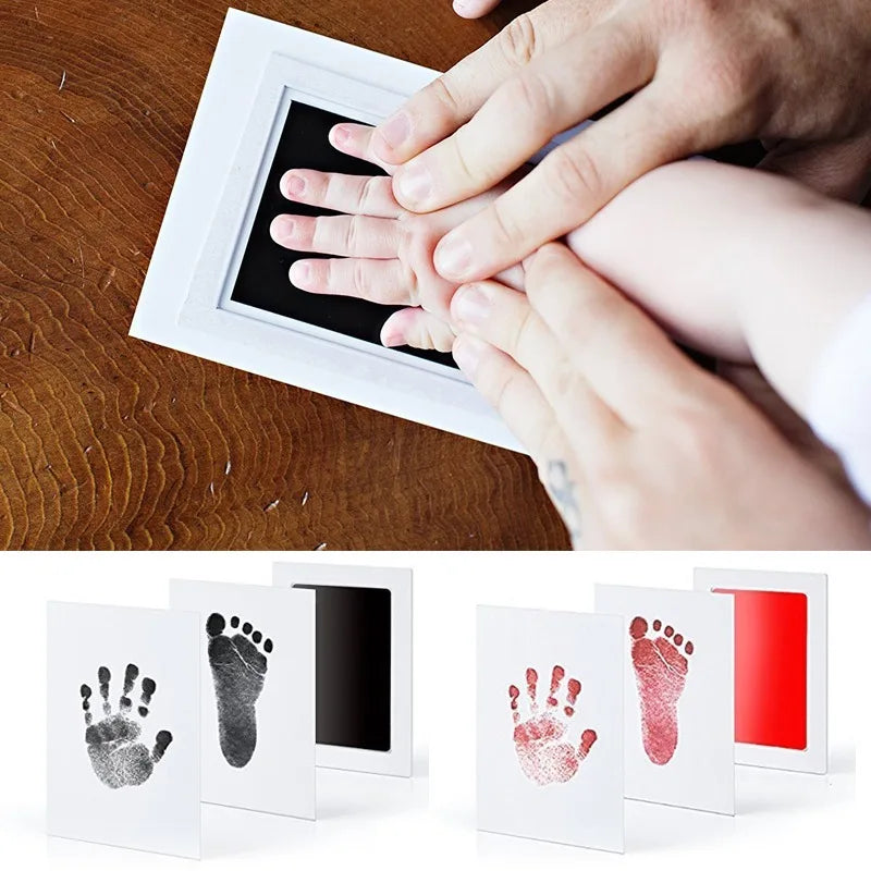 Safe DIY baby ink pad kit for handprints and footprints