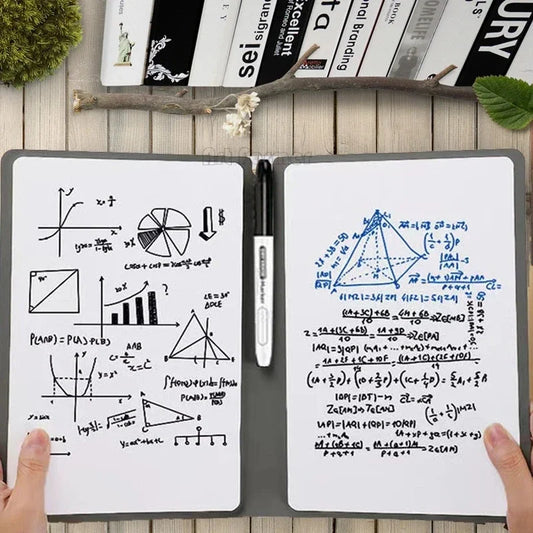 A5 reusable whiteboard notebook with erasable pages