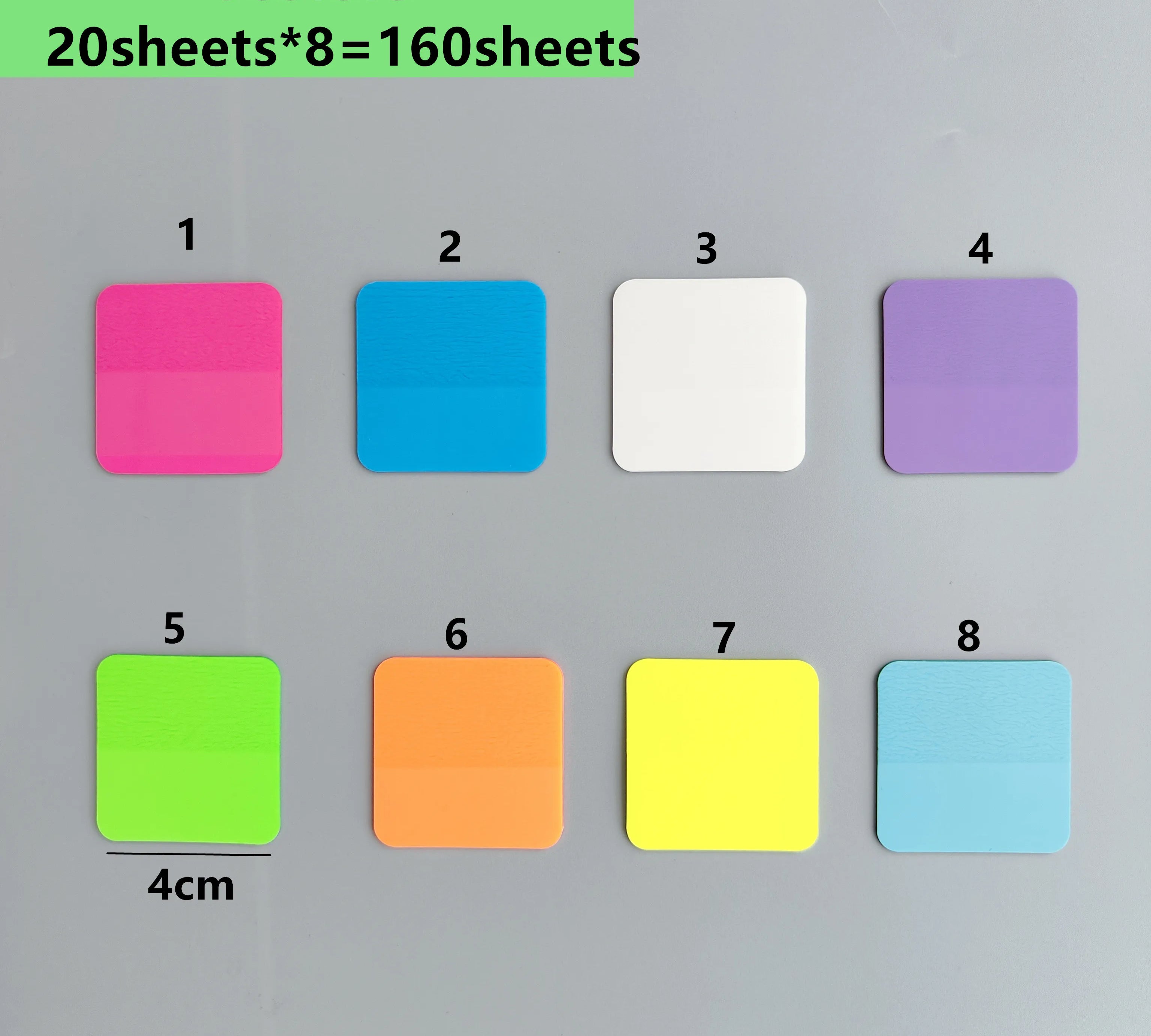 160 Sheets Transparent Sticky Notes