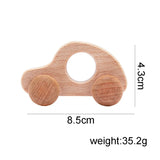 Wooden Cartoon Van Baby Toy