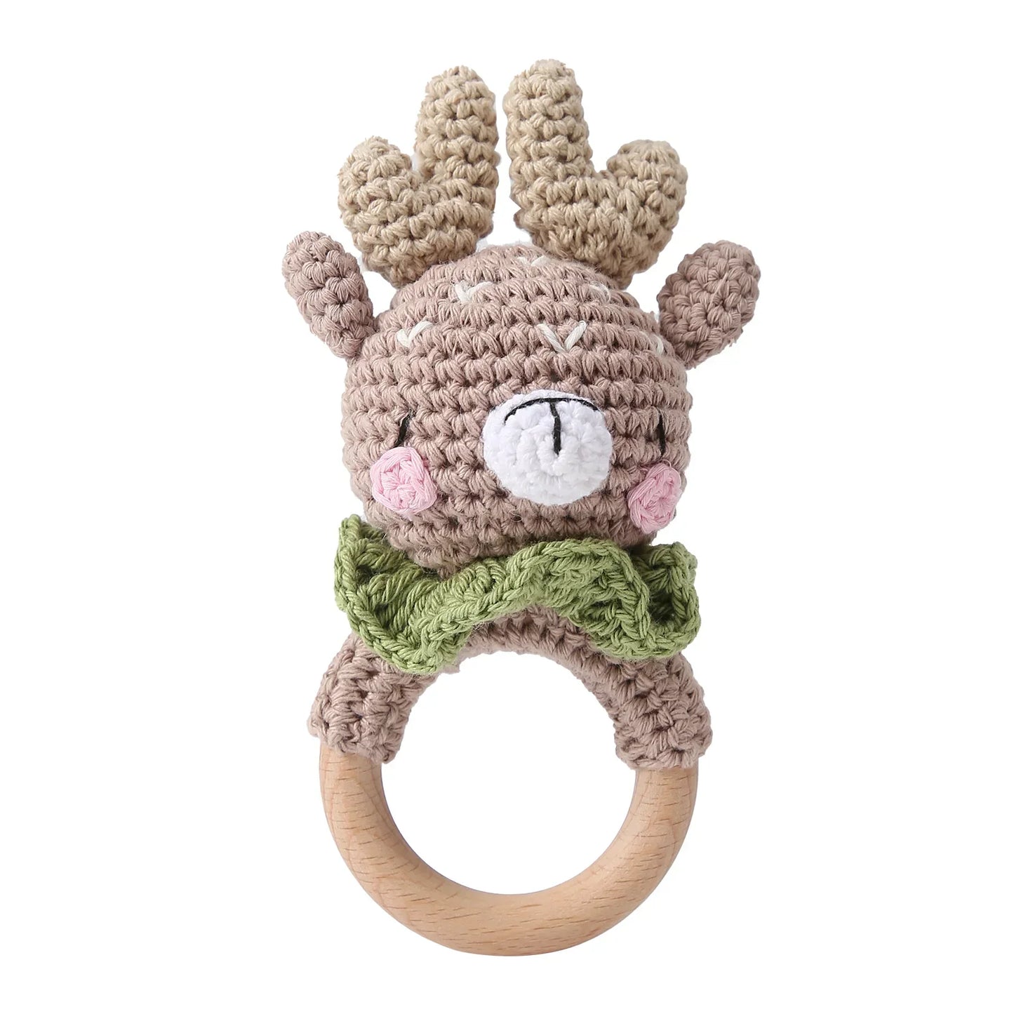 Crochet Animal Baby Rattle Toy