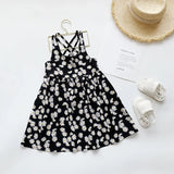 Little Daisy Printed Slip Sleeveless Kids Dresses
