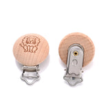 Beech Wooden Pacifier Clips