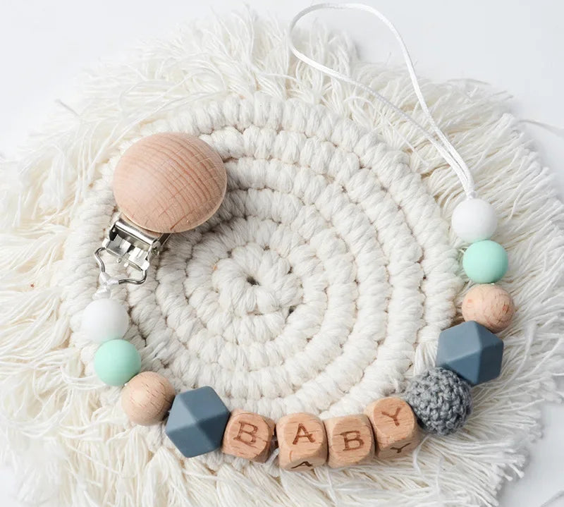 Personalized Silicone Baby Pacifier Clip