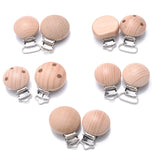 Beech Wooden Pacifier Clips