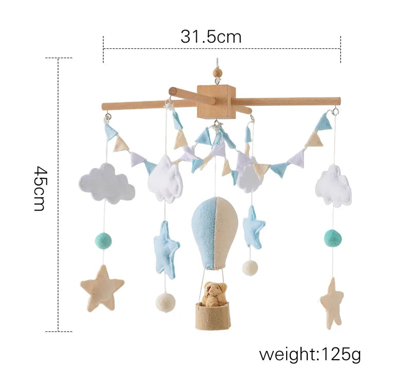 Wooden Baby Rattle Mobile