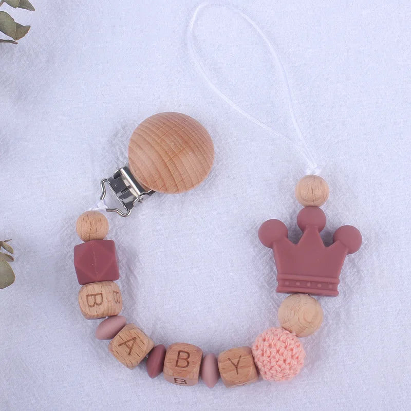 Custom baby pacifier clip with personalized design