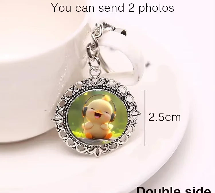 Custom Double-Sided Photo Keychain