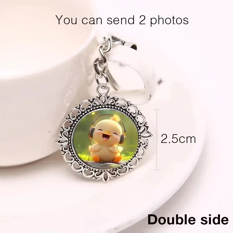 Custom Double-Sided Photo Keychain