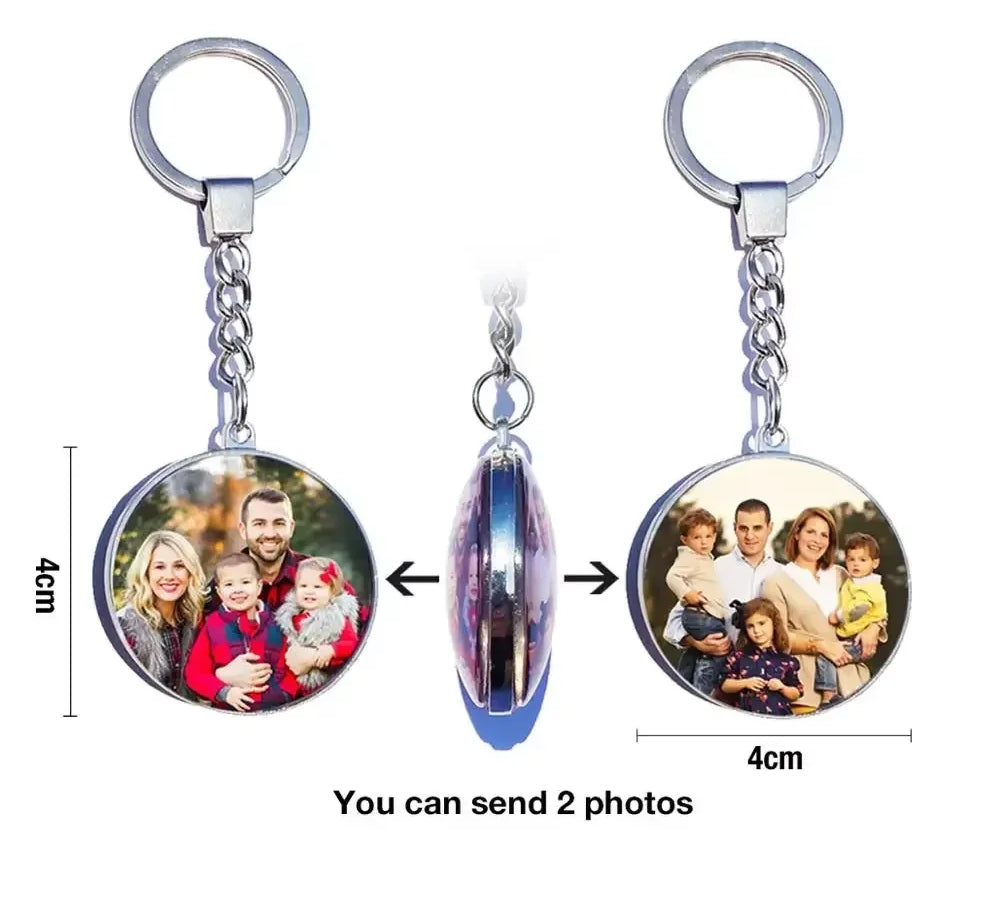 Custom Double-Sided Photo Keychain