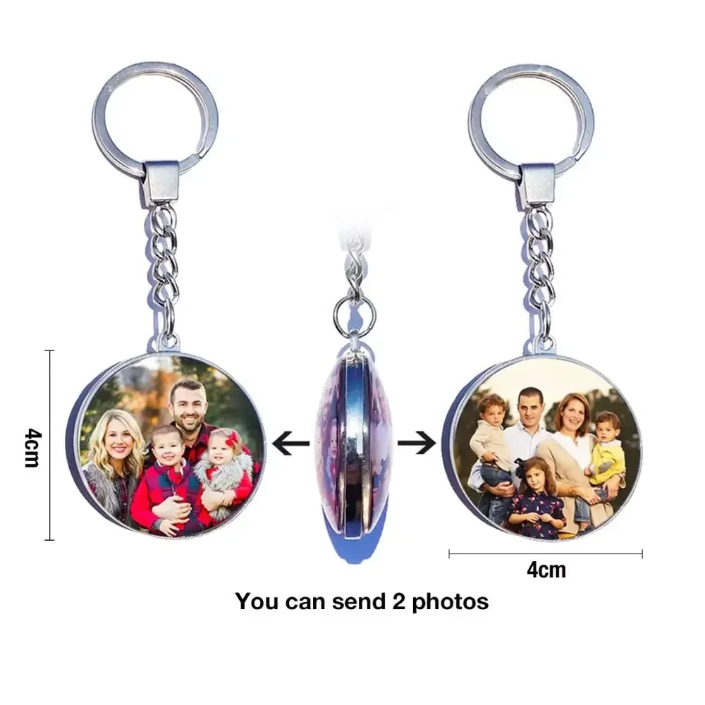 Custom Double-Sided Photo Keychain