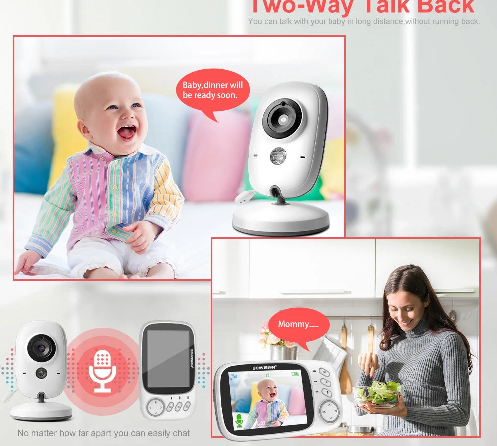 Wireless baby monitor VB603 with night vision for baby safety
