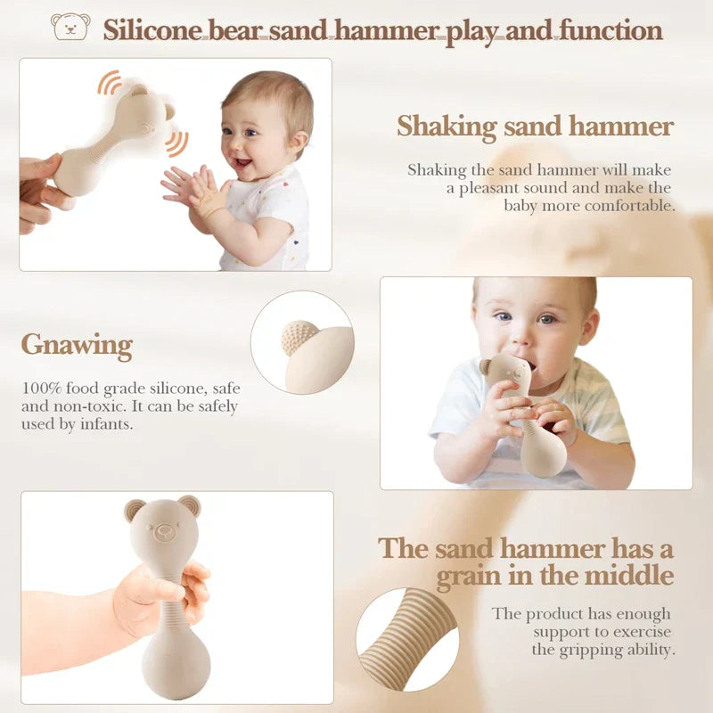 Silicone Bear Rattle Teether