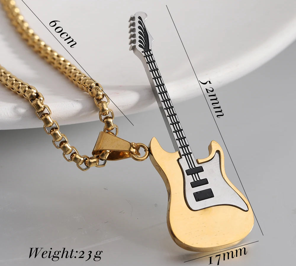 Stylish personalized guitar necklace for music lovers