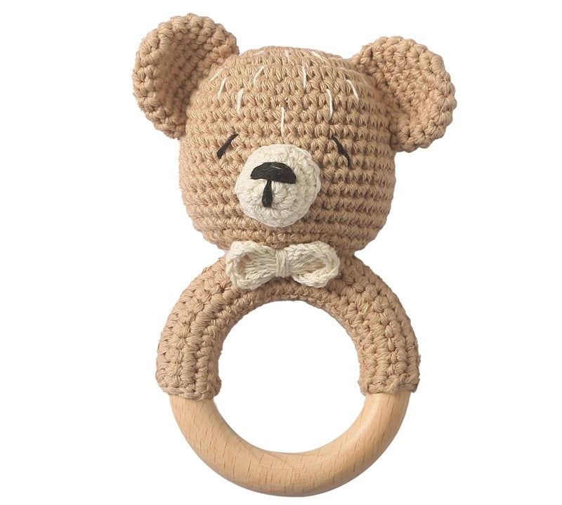 Crochet Animal Baby Rattle Toy