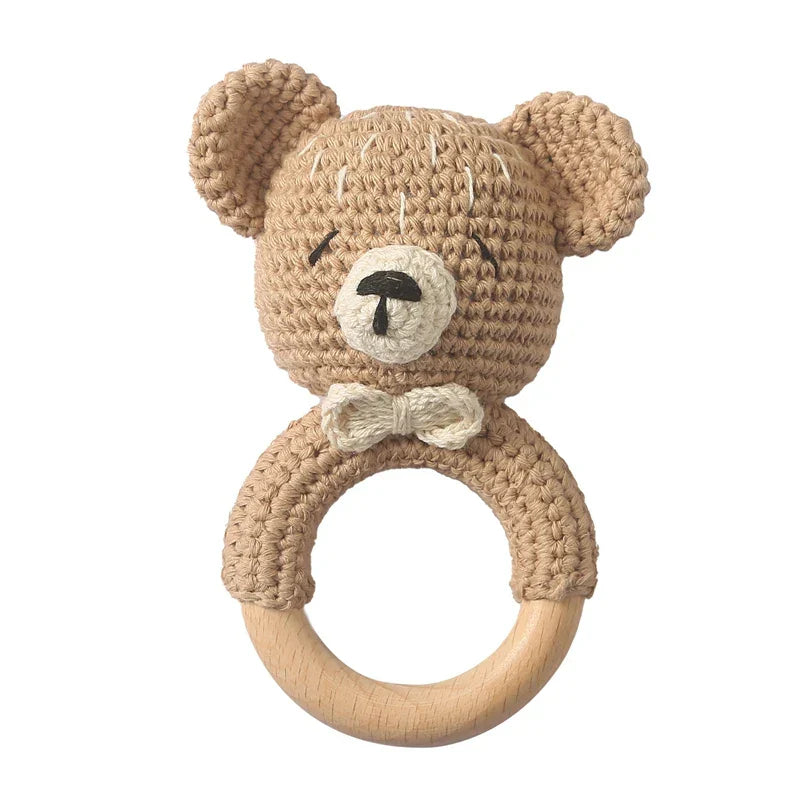 Crochet Animal Baby Rattle Toy