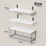 Floating Wooden Wall Shelves