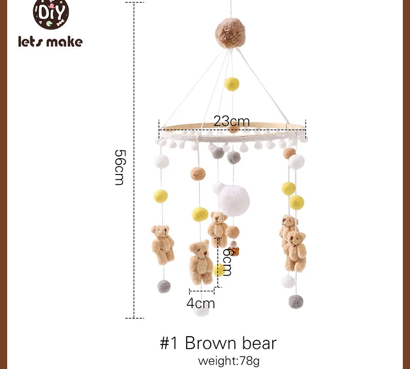 Wooden Baby Rattle Mobile