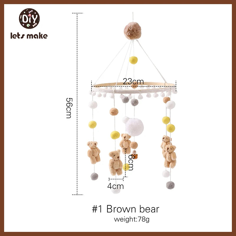 Wooden Baby Rattle Mobile