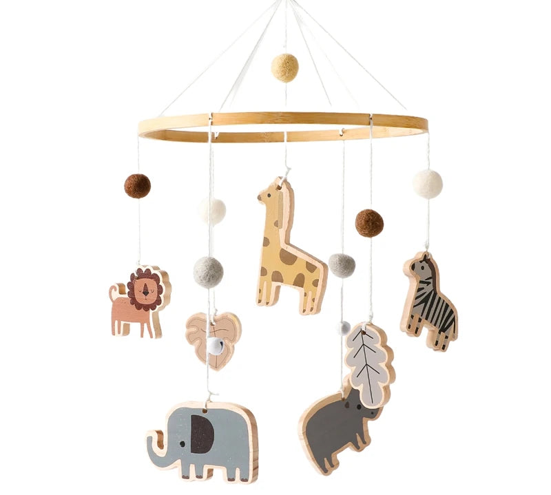 Wooden Baby Rattle Mobile
