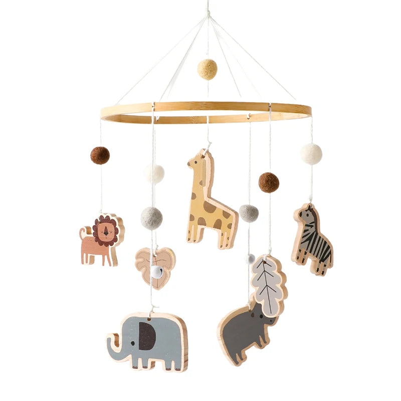 Wooden Baby Rattle Mobile