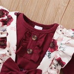 Soft cotton red clothing set for infants