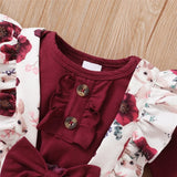 Soft cotton red clothing set for infants