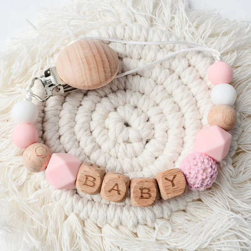 Personalized Silicone Baby Pacifier Clip