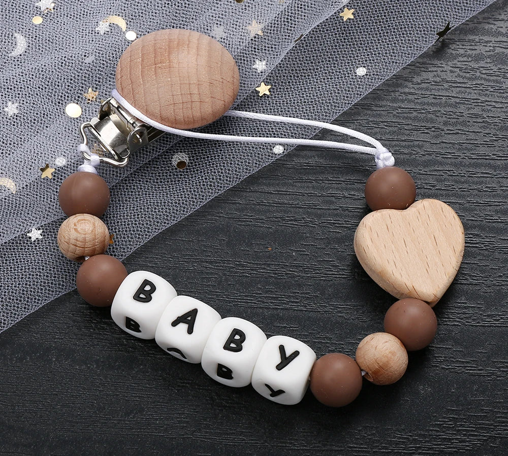 Personalized Name Baby Pacifier Clip